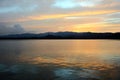 Sunset clouds in summer palace Royalty Free Stock Photo