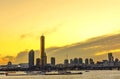 Sunset Clouds at Yeouido Han River in Seoul Royalty Free Stock Photo