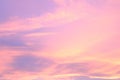 Sunset cloudscape in purple and orange colours Royalty Free Stock Photo