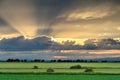 Sunset with cloudy sky Royalty Free Stock Photo