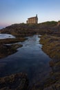 Sunset from the coast of Biscay in Mundaka Basque Country - Spain Royalty Free Stock Photo