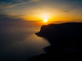 Sunset on the coast of Black Sea Royalty Free Stock Photo