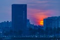 Sunset Coastal Urban Scene, Montevideo, Uruguay