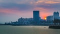 Sunset Coastal Urban Scene, Montevideo, Uruguay