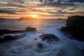 Sunset at Cobo Bay Royalty Free Stock Photo