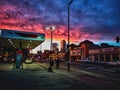 Sunset on Colfax Ave Denver Colorado