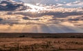 Sunset on the Colorado Plains Royalty Free Stock Photo