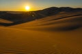 Desert Landscape at Sunset, Ica, Peru Royalty Free Stock Photo