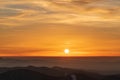 Sunset with colorful sky from Veterne hill in winter Mala Fatra mountains in Slovakia Royalty Free Stock Photo