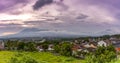 Sunset with views of Malang Java city of Indonesia Royalty Free Stock Photo
