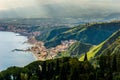 Landscape of Taormina in Sicily Royalty Free Stock Photo