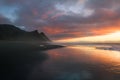 Sunset colors and Cape Sebastian, Oregon Royalty Free Stock Photo