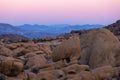 Sunset Colors Fade Over Jumbo Rocks Campground