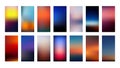 Sunset Colors Gradient Backgrounds Set