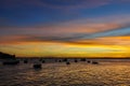 Sunset colors in Morro de Sao Paulo, Salvador, Brazil Royalty Free Stock Photo