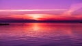 After Sunset Colors by the Sea, Purple tones Royalty Free Stock Photo