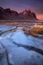 Vestrahorn mountain on the Stokksnes Peninsula, Hofn, Iceland Royalty Free Stock Photo