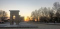 sunset colours in Debod temple