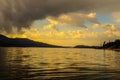 Sunset on Colter Bay in Grand Yeton National Park in Wyoming Royalty Free Stock Photo