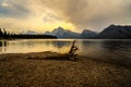 Sunset on Colter Bay in Grand Yeton National Park in Wyoming