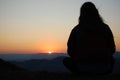 Sunset contemplation Royalty Free Stock Photo