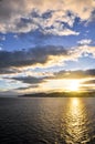 Sunset at Cook Strait, New zealand