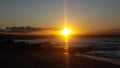 Sunset - Coolangatta Beach at sunset Qld Australia Royalty Free Stock Photo