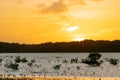 Sunset at Coqueiros beach. Jandaira, Bahia, Brazil