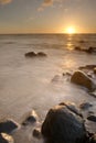 Sunset of coral reef coastline Royalty Free Stock Photo