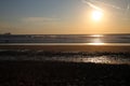 Cornish Beach at Sunset in UK Royalty Free Stock Photo