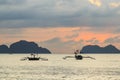 Sunset at Corong Corong beach, Palawan, Philippines