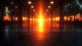 Sunset Corridor, A Glowing Path Royalty Free Stock Photo