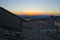 Sunset From Cortona Rooftop Royalty Free Stock Photo