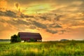 Sunset in the Country Royalty Free Stock Photo