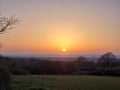 Sunset country side evening Royalty Free Stock Photo