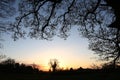 Sunset in the countryside - Yorkshire - England Royalty Free Stock Photo