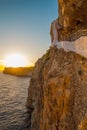 Sunset from Cova den Xoroi Sea Cliff at Menorca Royalty Free Stock Photo