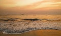 Sunset in Cox bazar. The lovely view of sun set at cox bazar. The longest sea beach in the world Royalty Free Stock Photo