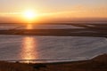 Sunset in Coyote Hills Regional Park, east San Francisco Bay Area, Fremont, California Royalty Free Stock Photo