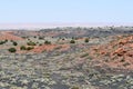 Red Cinder Rock Layers from Sunset Crater Volcano, Arizona, USA Royalty Free Stock Photo