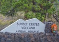 Sunset Crater Volcano National Monument Sign in Arizona Royalty Free Stock Photo