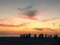 Sunset at Crescent Beach on Siesta Key in Florida Royalty Free Stock Photo