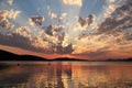 Sunset on Croatian island KOrnati Royalty Free Stock Photo