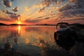 Sunset on Croatian island KOrnati Royalty Free Stock Photo