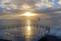 Sunset from a cruise chip at the Atlantic Ocean Royalty Free Stock Photo