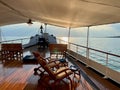 Sunset cruise of historic steamer on Lake of Constance, Vorarlberg, Austria.