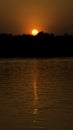 Sunset cruise in Zambezi River, Zimbabwe, Africa. Royalty Free Stock Photo