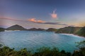 Sunset at the crystalline beaches of Pontal do Atalaia Royalty Free Stock Photo