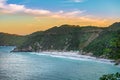 Sunset at the crystalline beaches of Pontal do Atalaia Royalty Free Stock Photo