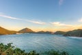 Sunset at the crystalline beaches of Pontal do Atalaia Royalty Free Stock Photo